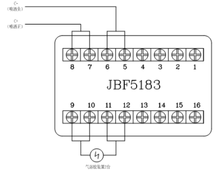 JBF5016福建气体灭火控制器控制气溶胶福建气灭装置接线